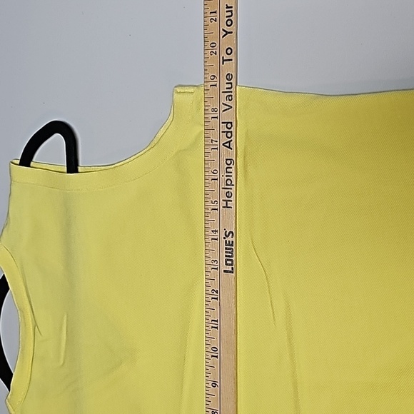 Liz Claiborne Sleeveless Yellow Top Sz L Petite - Picture 7 of 7